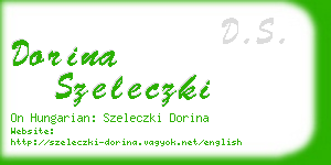 dorina szeleczki business card